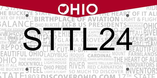 STTL24 Ohio License Plate