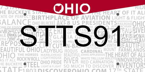 STTS91 Ohio License Plate