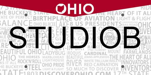 STUDIOB Ohio License Plate