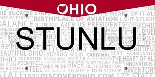 STUNLU Ohio License Plate