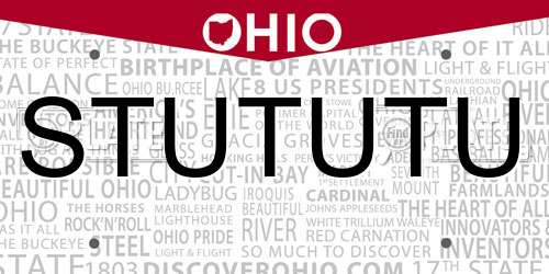 STUTUTU Ohio License Plate
