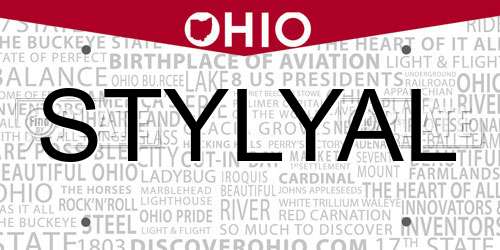 STYLYAL Ohio License Plate