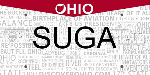 SUGA Ohio License Plate