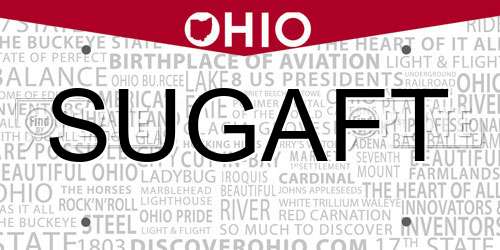 SUGAFT Ohio License Plate