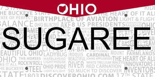 SUGAREE Ohio License Plate