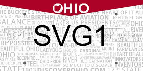 SVG1 Ohio License Plate
