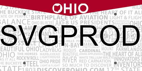 SVGPROD Ohio License Plate
