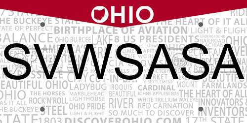SVWSASA Ohio License Plate