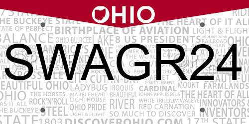 SWAGR24 Ohio License Plate