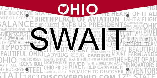 SWAIT Ohio License Plate