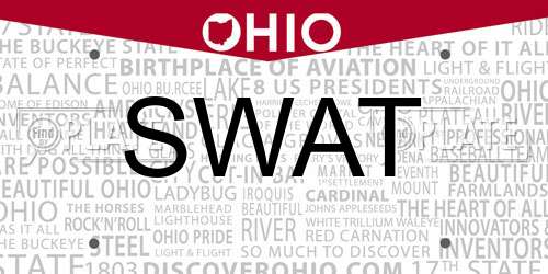 SWAT Ohio License Plate