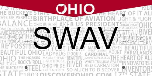 SWAV Ohio License Plate