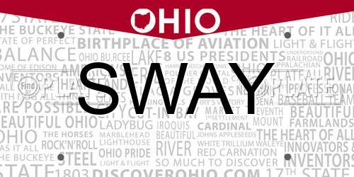 SWAY Ohio License Plate