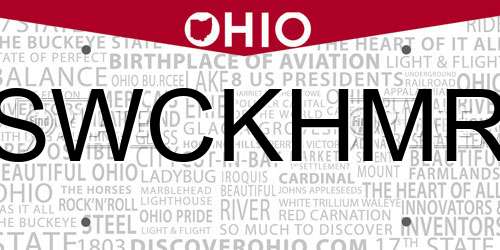 SWCKHMR Ohio License Plate