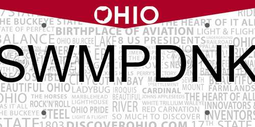 SWMPDNK Ohio License Plate