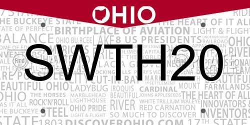 SWTH20 Ohio License Plate