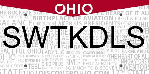 SWTKDLS Ohio License Plate