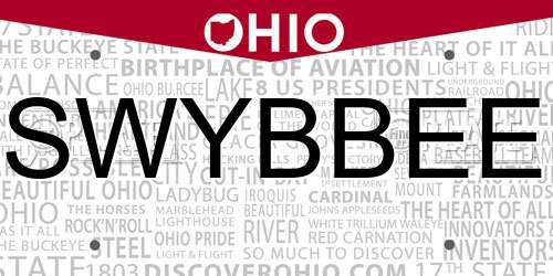 SWYBBEE Ohio License Plate