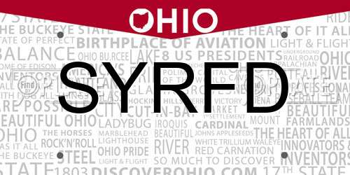 SYRFD Ohio License Plate