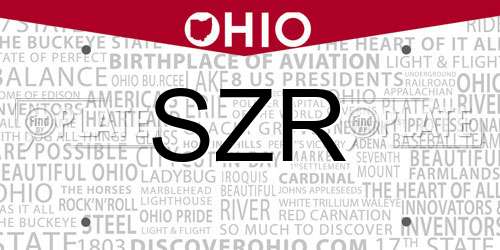 SZR Ohio License Plate