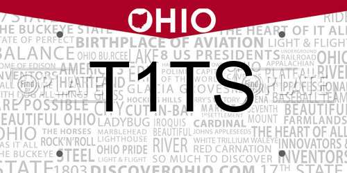 T1TS Ohio License Plate