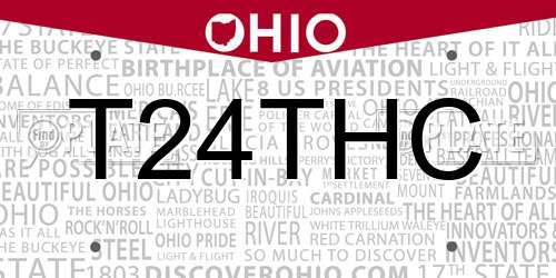 T24THC Ohio License Plate