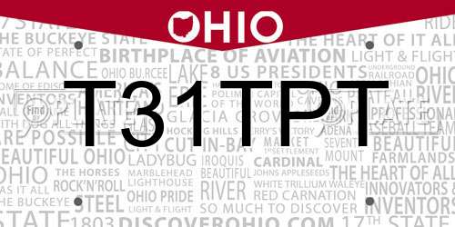 T31TPT Ohio License Plate