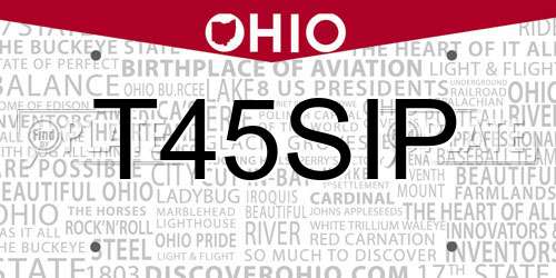 T45SIP Ohio License Plate