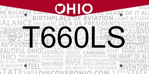 T660LS Ohio License Plate