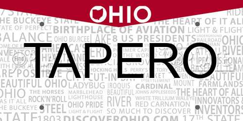 TAPERO Ohio License Plate