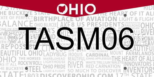 TASM06 Ohio License Plate