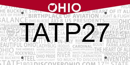 TATP27 Ohio License Plate