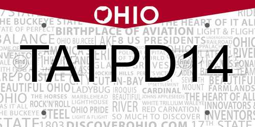 TATPD14 Ohio License Plate