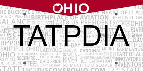 TATPDIA Ohio License Plate