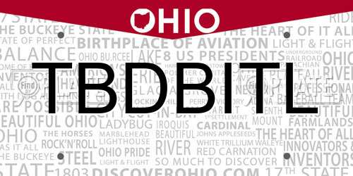 TBDBITL Ohio License Plate