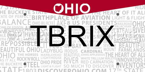 TBRIX Ohio License Plate