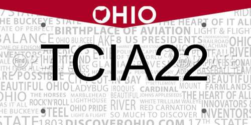 TCIA22 Ohio License Plate