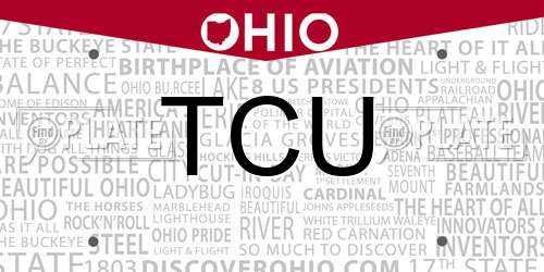 TCU Ohio License Plate