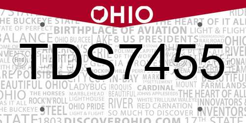 TDS7455 Ohio License Plate
