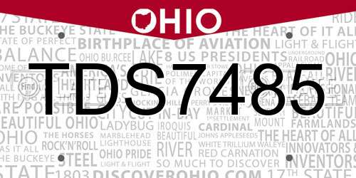 TDS7485 Ohio License Plate