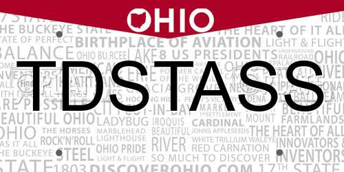 TDSTASS Ohio License Plate