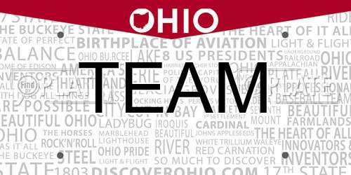 TEAM Ohio License Plate