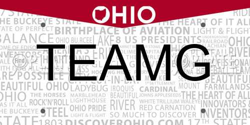 TEAMG Ohio License Plate