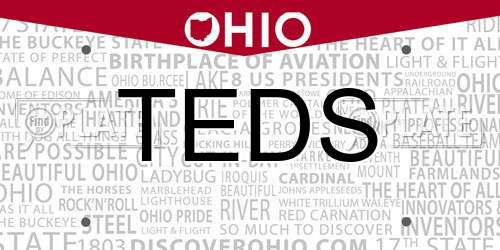 TEDS Ohio License Plate