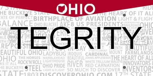 TEGRITY Ohio License Plate