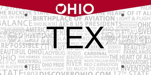 TEX Ohio License Plate