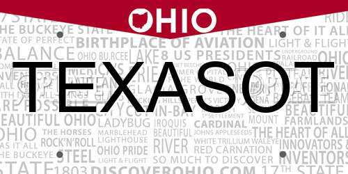 TEXASOT Ohio License Plate