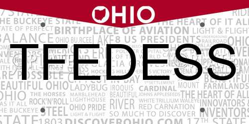 TFEDESS Ohio License Plate