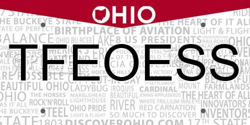 TFEOESS Ohio License Plate