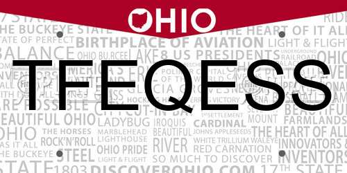 TFEQESS Ohio License Plate